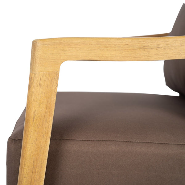English Elm Outdoor Acacia Wood Club Chair Set with Woven Rope Back and Cushions for Patio Brown / Teak N768P383070B_2