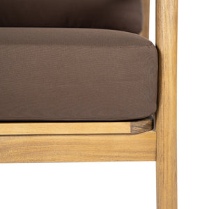 English Elm Outdoor Acacia Wood Club Chair Set with Woven Rope Back and Cushions for Patio Brown / Teak N768P383070B_2