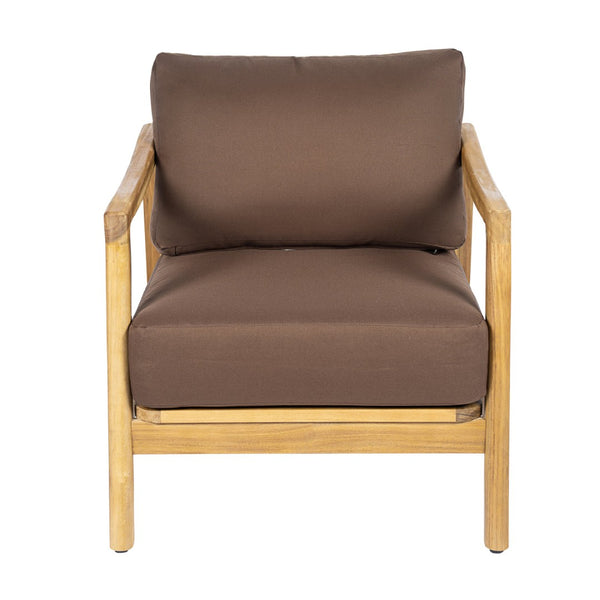 English Elm Outdoor Acacia Wood Club Chair Set with Woven Rope Back and Cushions for Patio Brown / Teak N768P383070B_2