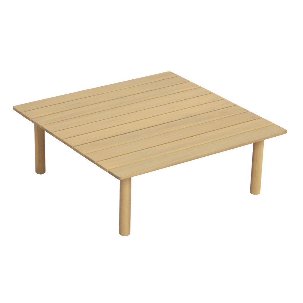 English Elm Acacia Solid Wood Outdoor Square Coffee Table with Slatted Top for Patio Decor N768P395019L