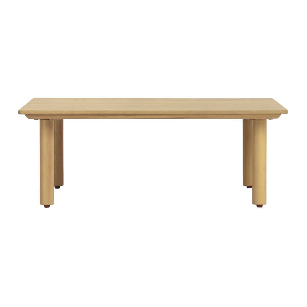 English Elm Acacia Solid Wood Outdoor Square Coffee Table with Slatted Top for Patio Decor N768P395019L