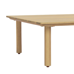 English Elm Acacia Solid Wood Outdoor Square Coffee Table with Slatted Top for Patio Decor N768P395019L