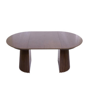 English Elm Table-Top,brown Oval Extendable Engineered Wood Dining Surface Warm Grain Finish N768P399828D