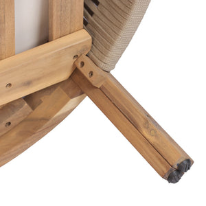 English Elm Outdoor Acacia Wood Loveseat Set with Two Tier Coffee Table Woven Rope Accents N768P410678N