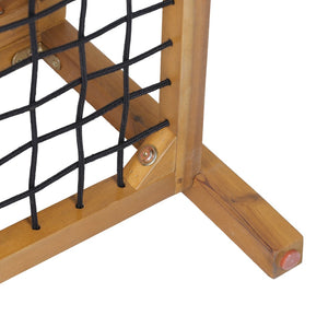 English Elm Outdoor Acacia Slatted Patio Table with Woven Rope Shelf for Coastal Lounging N768P410982L