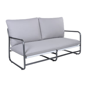 English Elm Outdoor Powder-coated Aluminum Loveseat with Thick Weather-resistant Cushions for Patio N768P422423W
