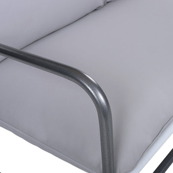 English Elm Outdoor Powder-coated Aluminum Loveseat with Thick Weather-resistant Cushions for Patio N768P422423W