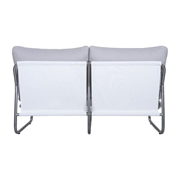 English Elm Outdoor Powder-coated Aluminum Loveseat with Thick Weather-resistant Cushions for Patio N768P422423W