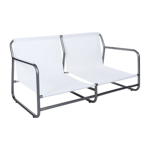 English Elm Outdoor Powder-coated Aluminum Loveseat with Thick Weather-resistant Cushions for Patio N768P422423W