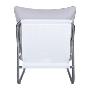 English Elm Outdoor Powder Coated Aluminum Armchair with Thick Weather Resistant Cushions for Patio N768P422424W
