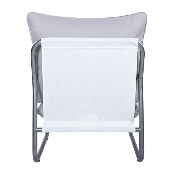 English Elm Outdoor Powder Coated Aluminum Armchair with Thick Weather Resistant Cushions for Patio N768P422424W