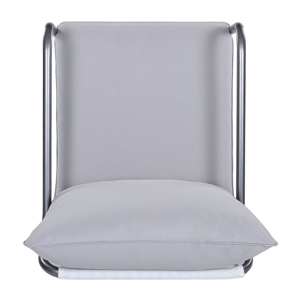 English Elm Outdoor Powder Coated Aluminum Armchair with Thick Weather Resistant Cushions for Patio N768P422424W