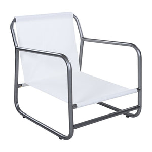 English Elm Outdoor Powder Coated Aluminum Armchair with Thick Weather Resistant Cushions for Patio N768P422424W