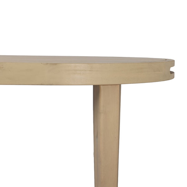 English Elm 70" Oval Solid Acacia Outdoor Dining Table Slatted Weatherproof Patio Design Seats Six Light Teak N768P426984L