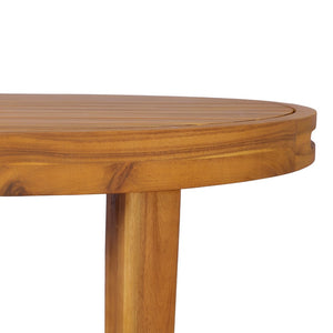 English Elm 70" Oval Solid Acacia Outdoor Dining Table Slatted Weatherproof Patio Design Seats Six Teak N768P426984T
