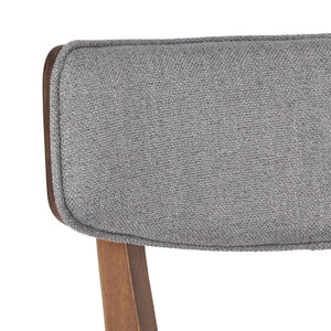 English Elm Caleb Mid-Century Rubberwood Dining Chairs with Curved Back and Foam Seat Set of 2 N768P428229D
