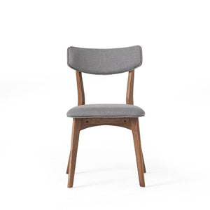 English Elm Caleb Mid-Century Rubberwood Dining Chairs with Curved Back and Foam Seat Set of 2 N768P428229D