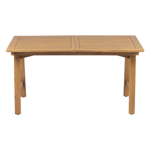 English Elm Extendable Acacia Wood Patio Dining Table Slatted Top Teak Finish Seats Eight N768P437650T
