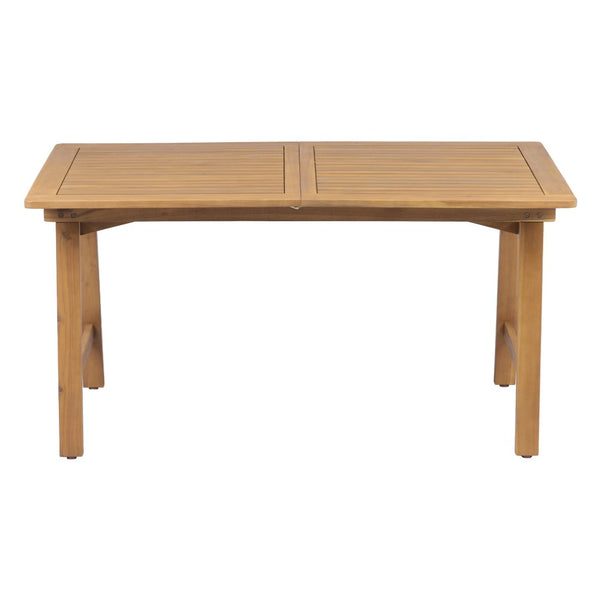 English Elm Extendable Acacia Wood Patio Dining Table Slatted Top Teak Finish Seats Eight N768P437650T