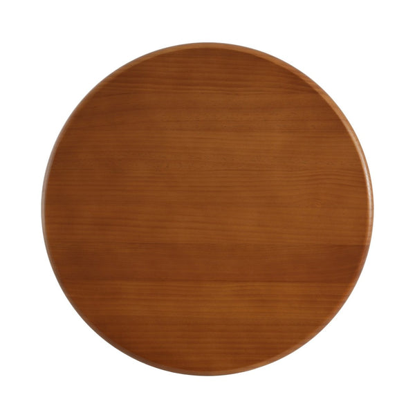 English Elm Walnut Stained Pine Round Side Table with Sculptural Fan Legs for Living Room N768P442343W