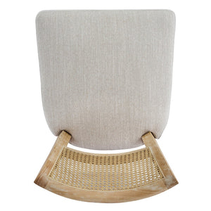 English Elm Modern Hand-woven Rattan Cane Back Dining Chairs with Rubberwood Legs Set of 2 N768P442373N