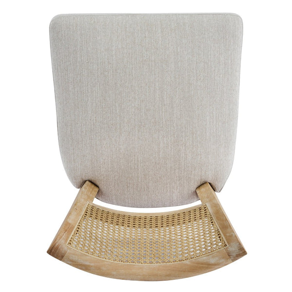 English Elm Modern Hand-woven Rattan Cane Back Dining Chairs with Rubberwood Legs Set of 2 N768P442373N