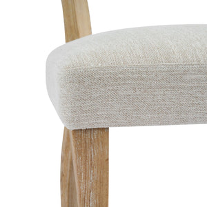 English Elm Modern Hand-woven Rattan Cane Back Dining Chairs with Rubberwood Legs Set of 2 N768P442373N