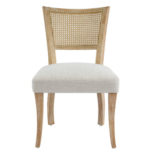 English Elm Modern Hand-woven Rattan Cane Back Dining Chairs with Rubberwood Legs Set of 2 N768P442373N