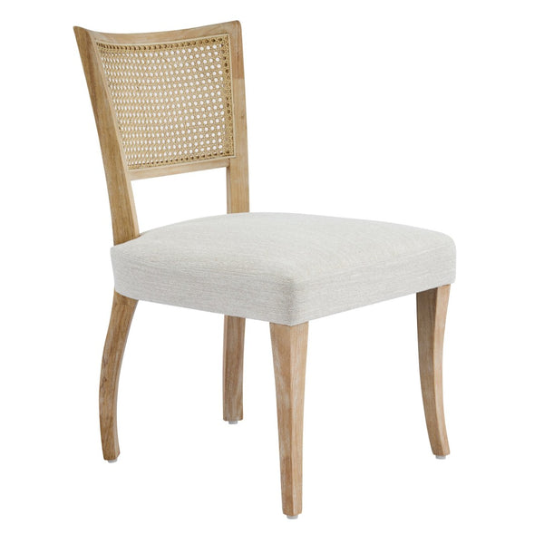 English Elm Modern Hand-woven Rattan Cane Back Dining Chairs with Rubberwood Legs Set of 2 N768P442373N