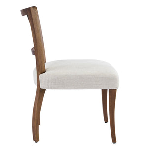 English Elm Modern Rattan Back Rubberwood Dining Chairs Woven Mesh Walnut Set for Two N768P442373W
