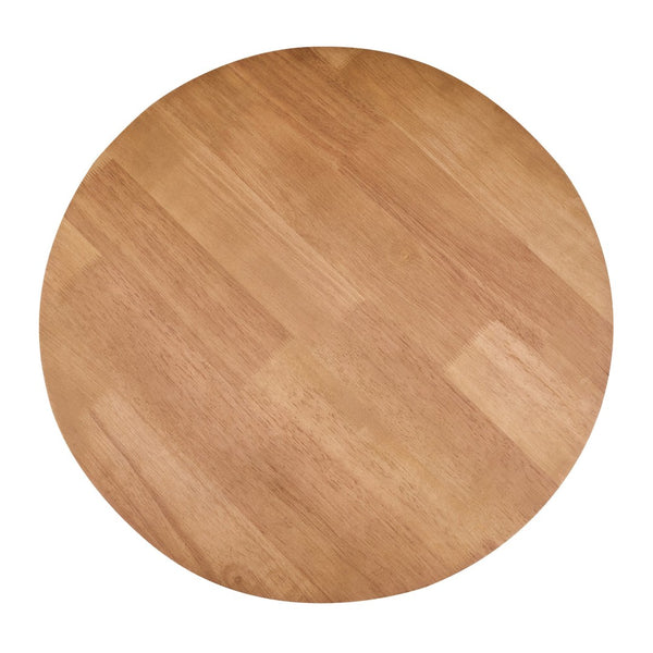 English Elm Minimalist Solid Wood Gold Metal Round Accent Table for Bedroom or Living Room N768P464746G