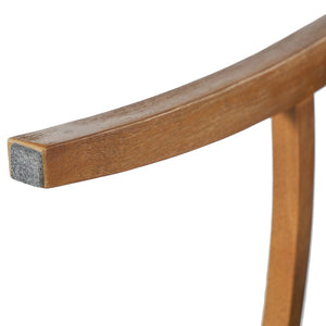 English Elm Fabric Upholstered Mid-Century Dining Chairs with Rubberwood Frame and Curved Back Set of 2 Beige, Walnut N768P466350W