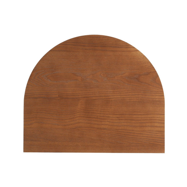 English Elm Mid-century Walnut Fluted Drawer Side Table with Open Shelf for Bedroom or Living Room N768P476676L