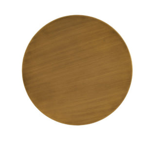 English Elm Iron Drum Side Table Solid Cylinder with Hand Brushed Ombre Brass Finish Modern Accent N768P476692A