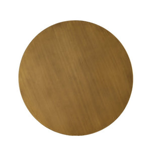 English Elm Iron Drum Coffee Table Handcrafted Ombre Antique Brass to Matte Black Modern Accent N768P476693A