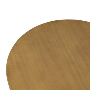 English Elm Iron Drum Coffee Table Handcrafted Ombre Antique Brass to Matte Black Modern Accent N768P476693A