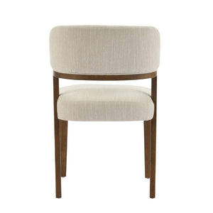 English Elm Upholstered Dining Chairs Set of 2 with Oak Rubberwood Frame for Modern Kitchens Beige/Walnut N768P488804W