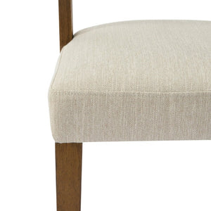 English Elm Upholstered Dining Chairs Set of 2 with Oak Rubberwood Frame for Modern Kitchens Beige/Walnut N768P488804W
