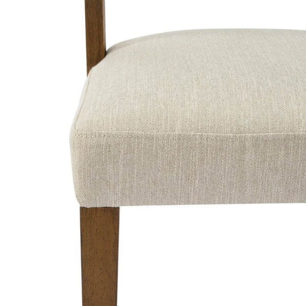 English Elm Upholstered Dining Chairs Set of 2 with Oak Rubberwood Frame for Modern Kitchens Beige/Walnut N768P488804W