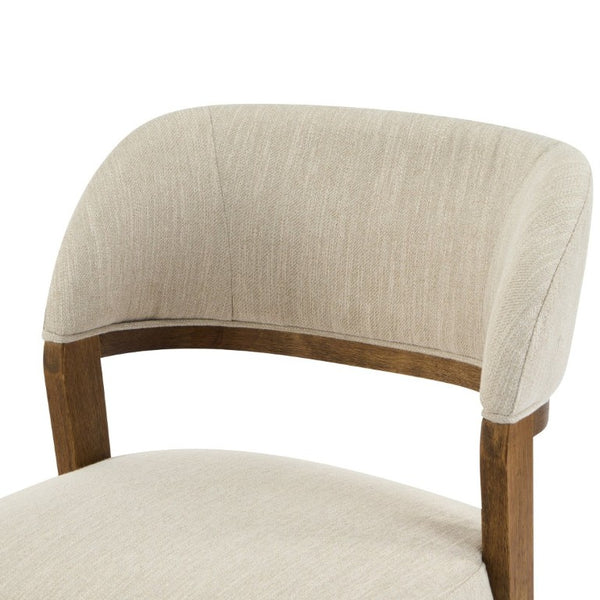English Elm Upholstered Dining Chairs Set of 2 with Oak Rubberwood Frame for Modern Kitchens Beige/Walnut N768P488804W