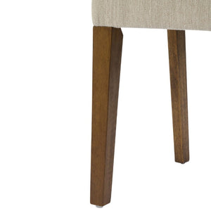 English Elm Upholstered Dining Chairs Set of 2 with Oak Rubberwood Frame for Modern Kitchens Beige/Walnut N768P488804W