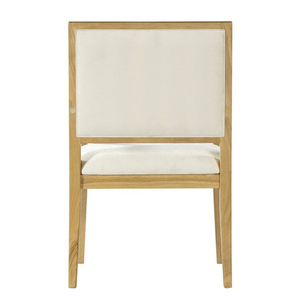 English Elm Indoor Rubberwood Arm Dining Chairs with Foam Cushions and Curved Back Set of 2 Beige+Natural N768P489281N