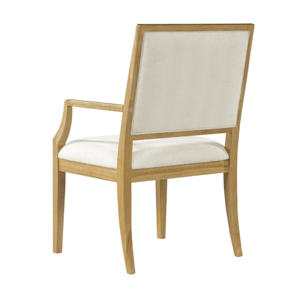 English Elm Indoor Rubberwood Arm Dining Chairs with Foam Cushions and Curved Back Set of 2 Beige+Natural N768P489281N