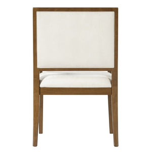 English Elm Indoor Rubberwood Arm Dining Chairs with Foam Cushions and Curved Back Set of 2 Beige+Walnut N768P489281W