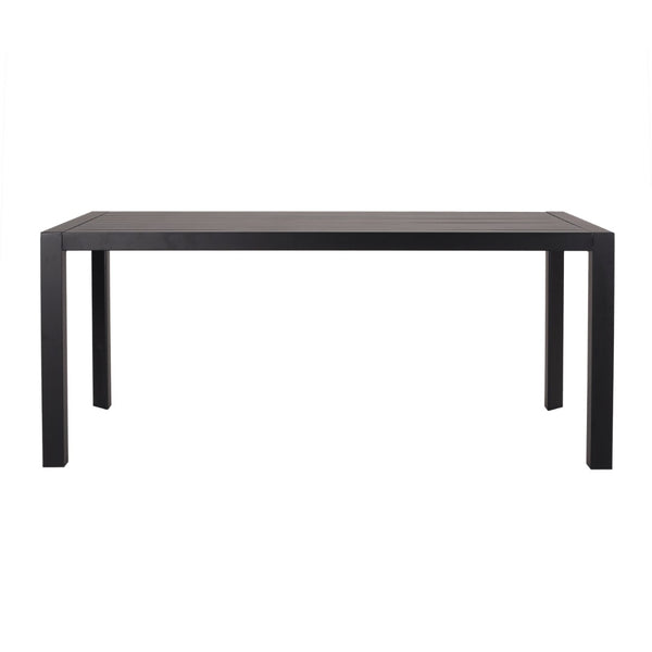English Elm Templin Slatted Aluminum Outdoor Dining Table Weather Resistant Matte Finish Patio N768P491921B