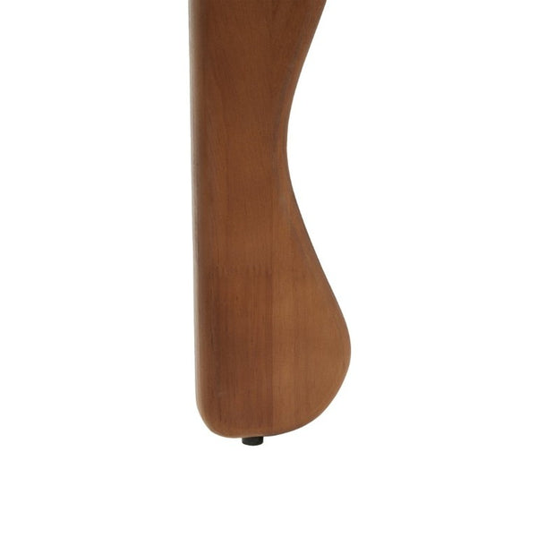 English Elm Walnut Rubberwood Sculptural Side Table with Wavy Legs for Living Room or Bedroom N768P505749W