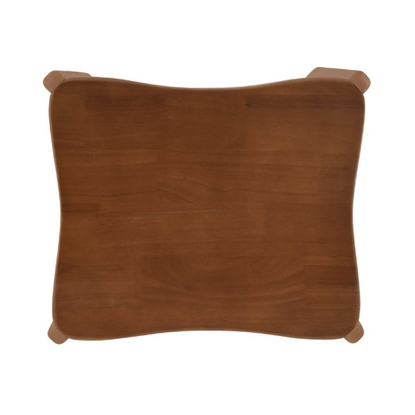 English Elm Walnut Rubberwood Sculptural Side Table with Wavy Legs for Living Room or Bedroom N768P505749W
