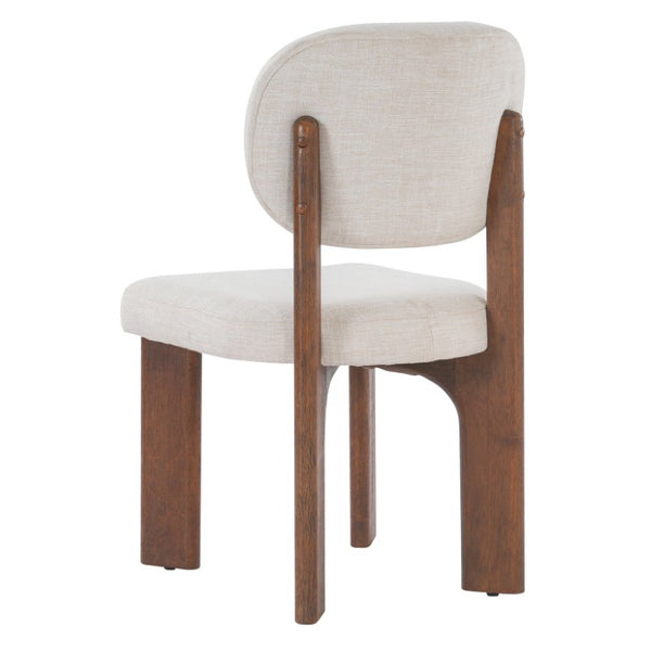 English Elm Upholstered Fabric Dining Chairs Set of 2 with Solid Rubberwood Legs and Cushioned Seats N768P510448W