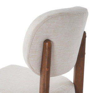 English Elm Upholstered Fabric Dining Chairs Set of 2 with Solid Rubberwood Legs and Cushioned Seats N768P510448W