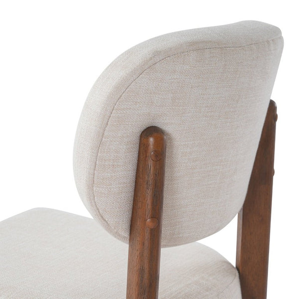 English Elm Upholstered Fabric Dining Chairs Set of 2 with Solid Rubberwood Legs and Cushioned Seats N768P510448W